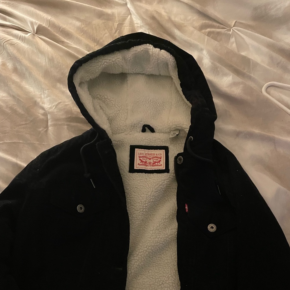 Black wool levi jacket